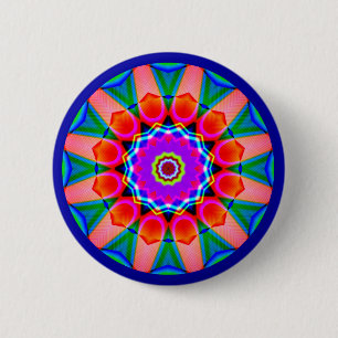 Fractal Mandala Ronde Button 5,7 Cm