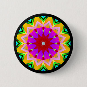 Fractal Mandala Ronde Button 5,7 Cm