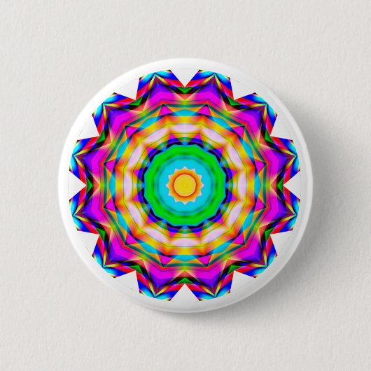 Fractal Mandala Ronde Button 5,7 Cm (Voorkant)