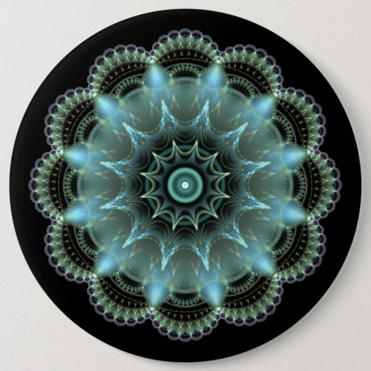 Fractal Mandala Ronde Button 6,0 Cm (Voorkant)