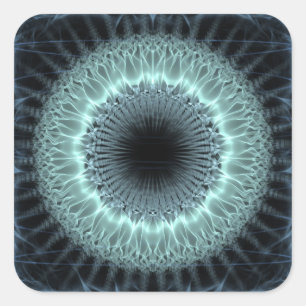 Fractal Mandala Vierkante Sticker