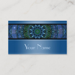 Fractal Mandala VII van de caleidoscoop + jouw Visitekaartje