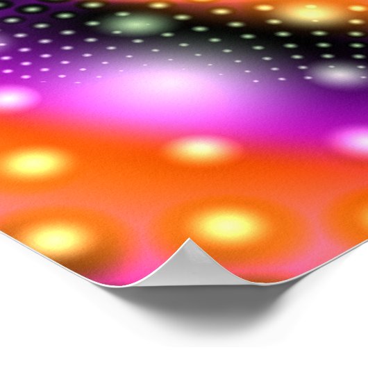 Fractal Mandelbrot Oranje Roze Poster (Hoek)