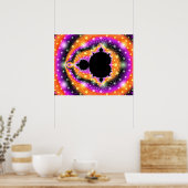 Fractal Mandelbrot Oranje Roze Poster (Keuken)
