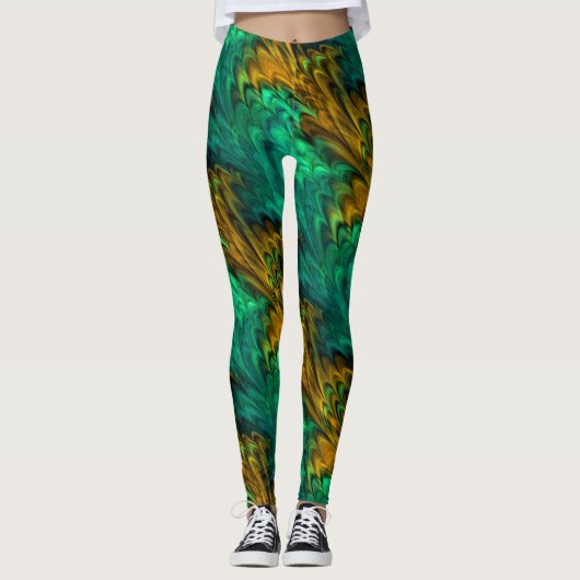 Fractal Marble 4-4A Leggings (Voorkant)