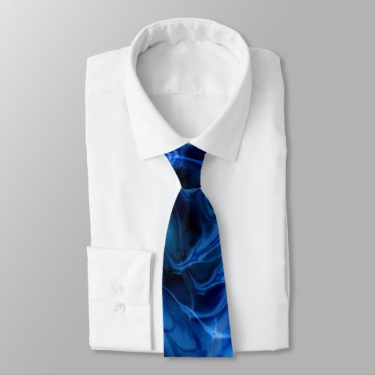 Fractal Marble Blue Stropdas (Gebonden)
