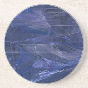Fractal Marble Grunge Series-13-Blue Onderzetter 1