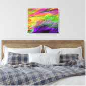 Fractal Marmer 4-8 Verpakt Canvas Afdruk (Insitu (Slaapkamer))