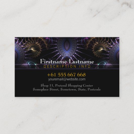 Fractal Medival met Logo Visitekaartje (Voorkant)