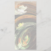 Fractal - Menu de mariage Vent de feuilles d'autom (Dos)