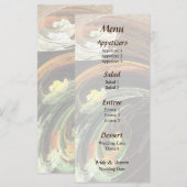 Fractal - Menu de mariage Vent de feuilles d'autom (Devant / Derrière)