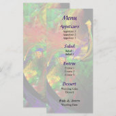 Fractal - Menu Mariage Peacock (Devant / Derrière)