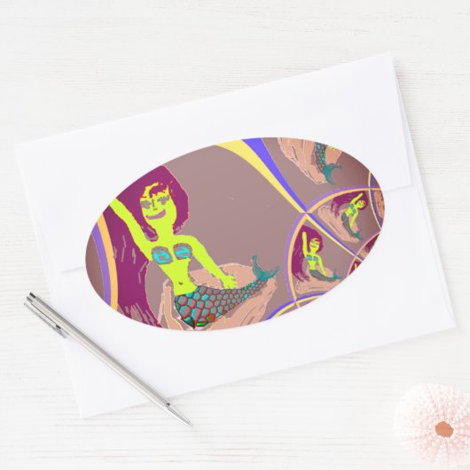 Fractal Mermaid Fantasy Stickers (Envelop)