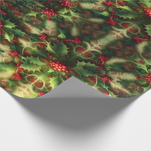 Fractal Mistletoe Cadeaupapier (Hoek)