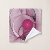 Fractal, moderne Abstracte Berry roze kunst Bad Handdoek (Wasdoekje)