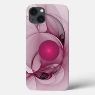 Fractal, moderne Abstracte Berry roze kunst iPhone 13 Hoesje