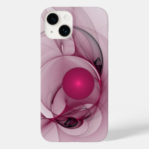 Fractal, moderne Abstracte Berry roze kunst Case-Mate iPhone 14 Hoesje