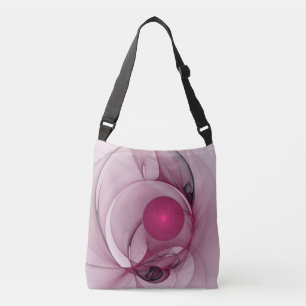 Fractal, moderne Abstracte Berry roze kunst Crossbody Tas
