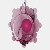 Fractal, moderne Abstracte Berry roze kunst Ornament Kaart (Links)