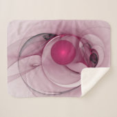 Fractal, moderne Abstracte Berry roze kunst Sherpa Deken (Voorkant (horizontaal))