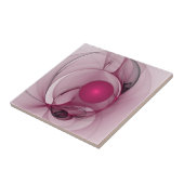 Fractal, moderne Abstracte Berry roze kunst Tegeltje (Zijkant)
