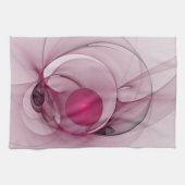Fractal, moderne Abstracte Berry roze kunst Theedoek (Horizontaal)