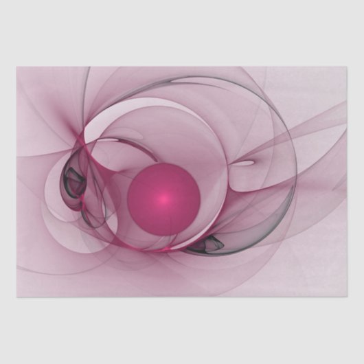 Fractal, moderne Abstracte Berry roze kunst Tissuepapier (Voorkant)