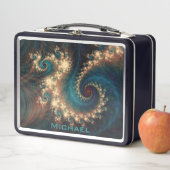 Fractal Monogram Metal Lunch Box (In situ)