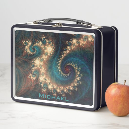 Fractal Monogram Metal Lunch Box (In situ)