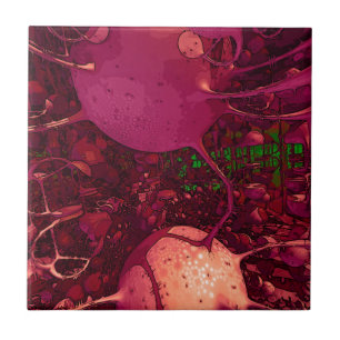 Fractal oerwoud tegeltje