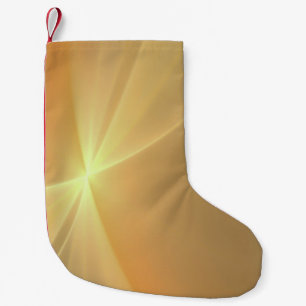 Fractal oranje goudachtergrond kleine kerstsok