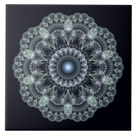 Fractal oriental design tegeltje (Voorkant)