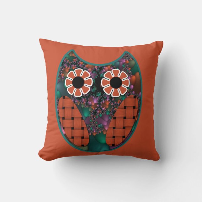 Fractal Owl Pillow Kussen (Voorkant)