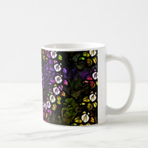 fractal paarse floral Psychedelic Rainbow Spiral Koffiemok