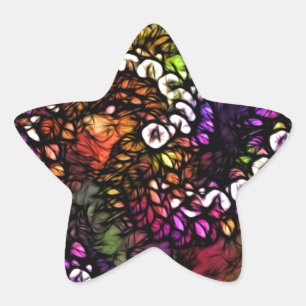 fractal paarse Psychedelic Rainbow Spiral Trippy Ster Sticker