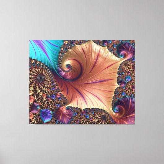Fractal patroon canvas afdruk (Voorkant)