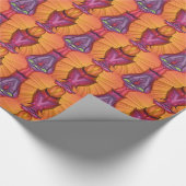 Fractal Pattern Pink Orange Purple Green Shades ~  Cadeaupapier (Hoek)