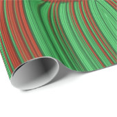~ Fractal Pattern Red Green ~ Kerstmis ~ Cadeaupapier (Rol Hoek)