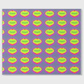 ~ Fractal Pattern Yellow Purple Red Shades ~ Wrapp Cadeaupapier (Vlak)
