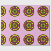 ~ Fractal Pattern Yellow Purple Shades ~ Wrapping Cadeaupapier (Vlak)