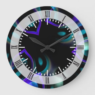 Fractal Peacock Feathers Grote Klok