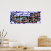 Fractal Periodic Tabel Poster (Keuken)