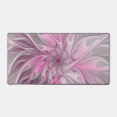 Fractal Pink Flower Dream, Floral Fantasy Pattern Bureaumat (Voorkant)