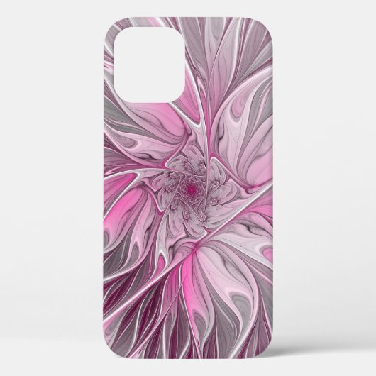Fractal Pink Flower Dream, Floral Fantasy Pattern Case-Mate iPhone Case (Achterkant)