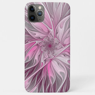 Fractal Pink Flower Dream, Floral Fantasy Pattern iPhone 11 Pro Max Hoesje