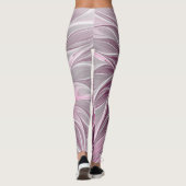 Fractal Pink Flower Dream, Floral Fantasy Pattern Leggings (Achterkant)