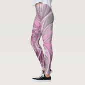 Fractal Pink Flower Dream, Floral Fantasy Pattern Leggings (Links)
