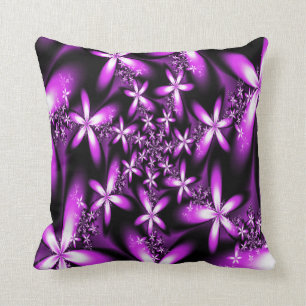 Fractal Purplish Pink Flowers Kussen