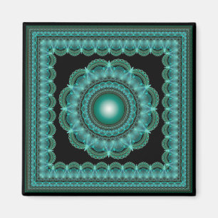 Fractal radialiserende glaring omlijst mandala mag magneet
