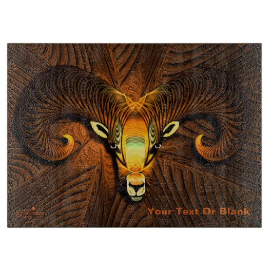 Fractal Ram's hoofd Snijplank (Voorkant)
